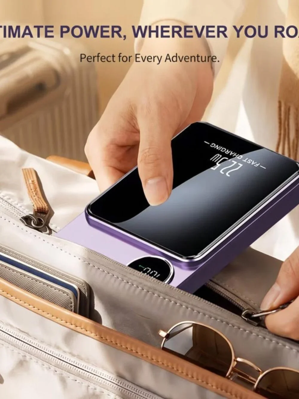 Magnetic Wireless Power Bank Fast Charging Portable Charger LED Display